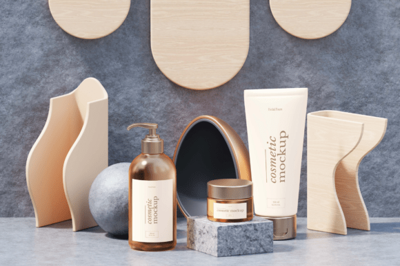 Download Cosmetic Body Skin Care Set Mockup - Premium Resources