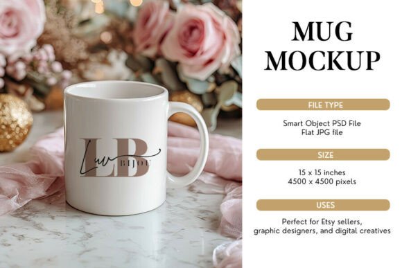 Download Elegant Blush Mug Mockup PSD &amp; JPG - Premium Resources