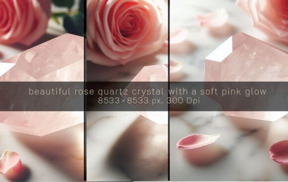 Download 3 Beautiful Rose Quartz Crystal - Premium Resources